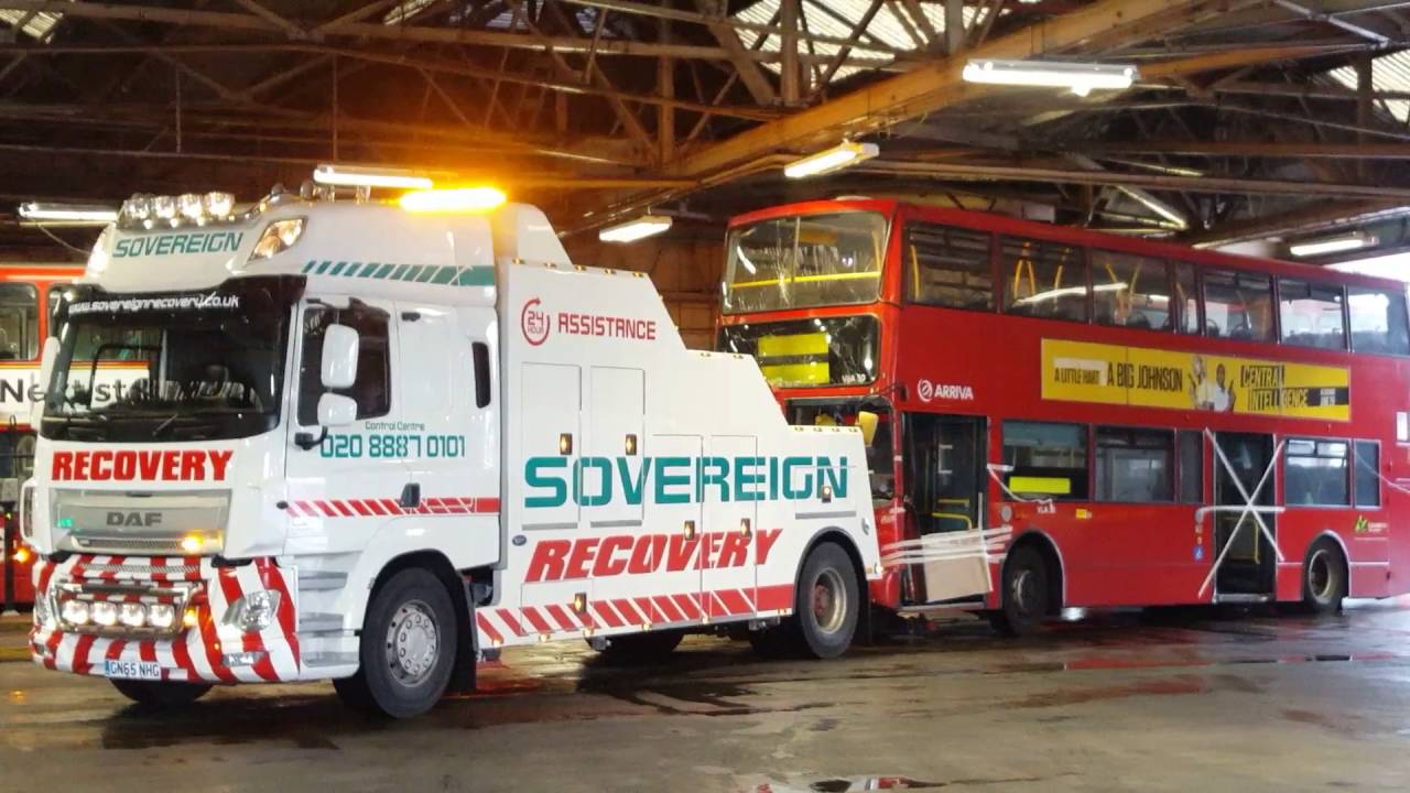 Arriva VLA50 LJ53BBE on tow Enfield bus garage 2nd Aug 2016