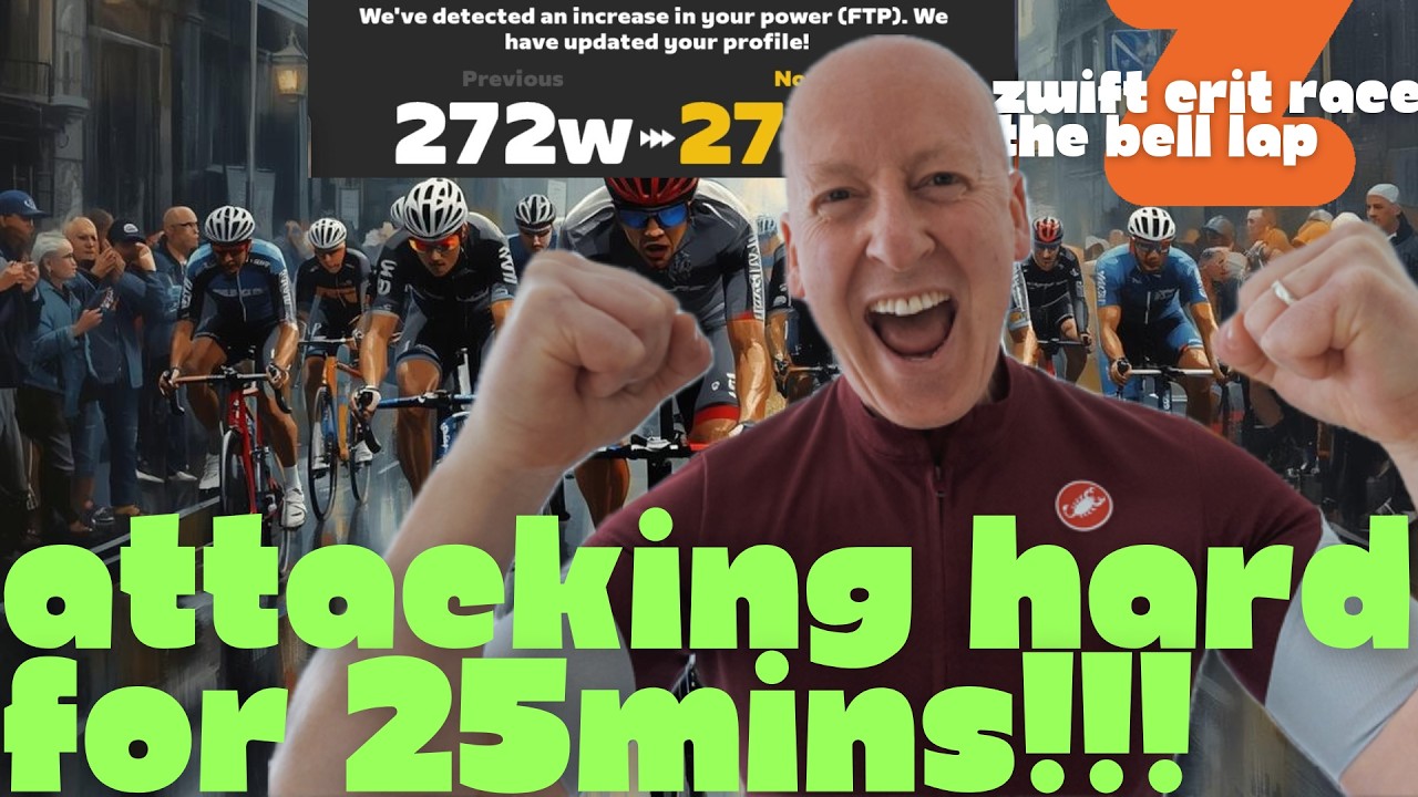 Zwift Racing: ATTACK ATTACK ATTACK Zwift Crit Race Can I finally break 275FTP? The Bell Lap