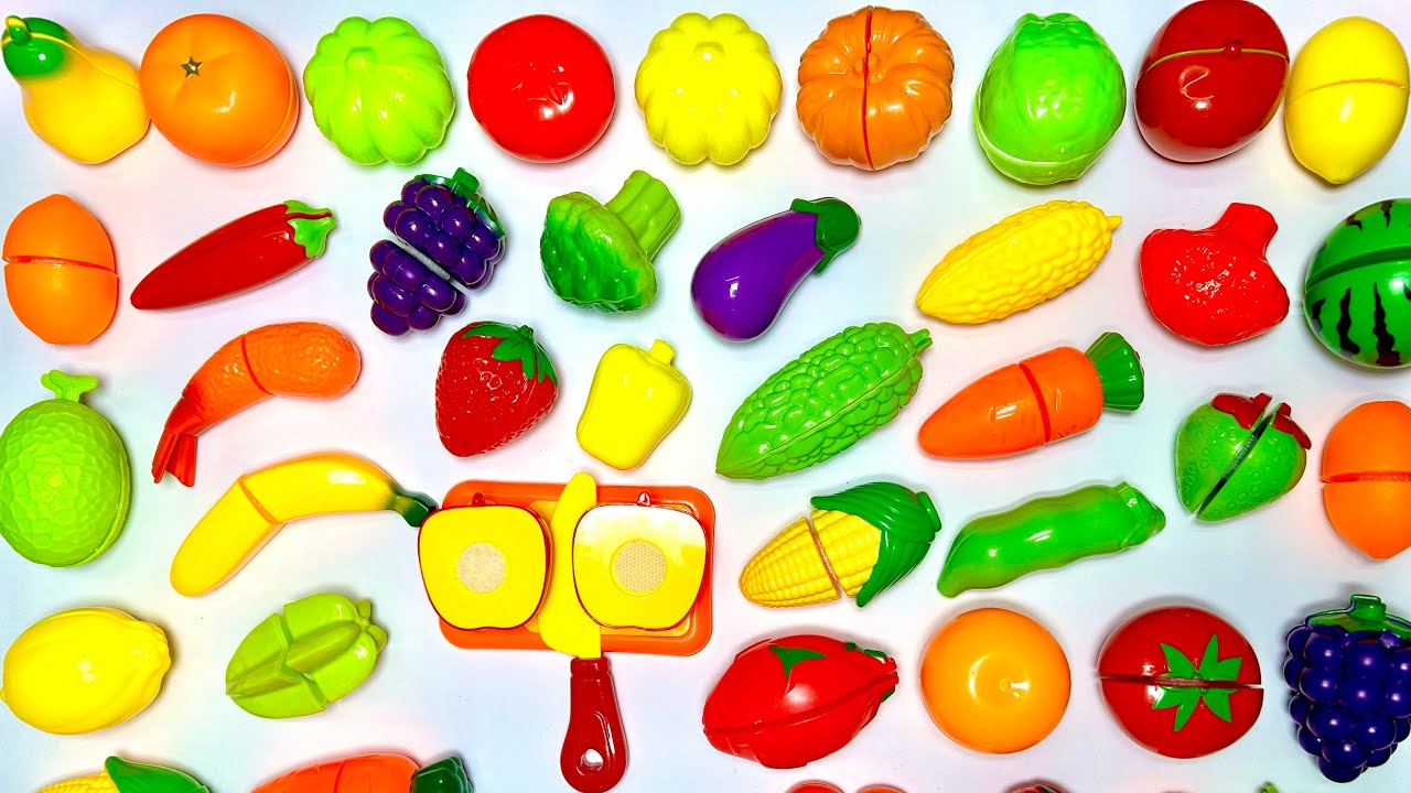 Satisfying ASMR | Cutting Plastic Fruits & Vegetables | No Talking | Relaxing Sounds 14