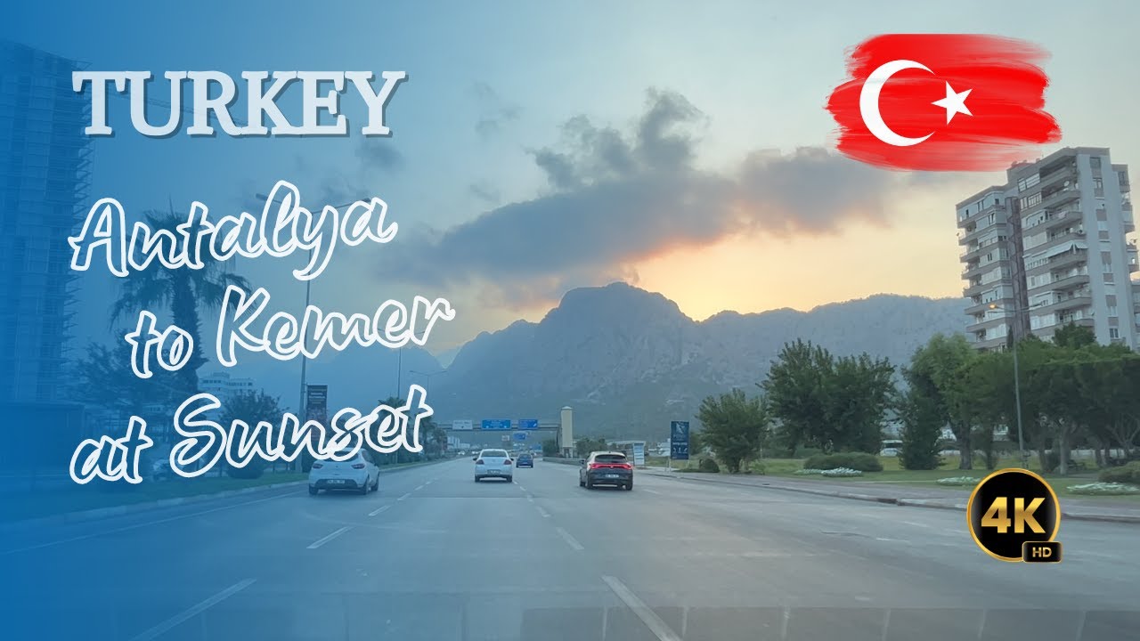 iPhone 13 | Antalya City Center to Kemer at Sunset | 4K UHD 60 fps