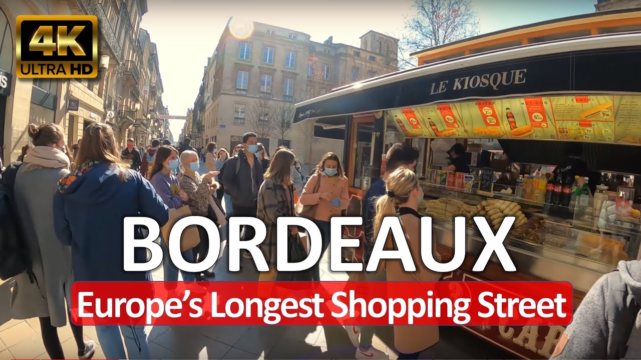 Bordeaux, France • Rue Sainte-Catherine • February 27, 2021 • 4K Walk • Virtual Tour