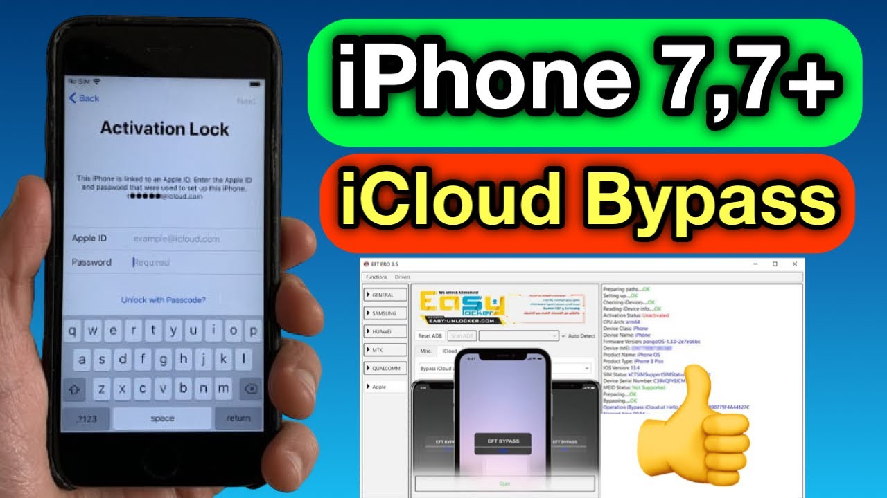 iPhone 7,7 Plus iCloud Bypass iOS 15.8.4 BY EFT PRO TOOL