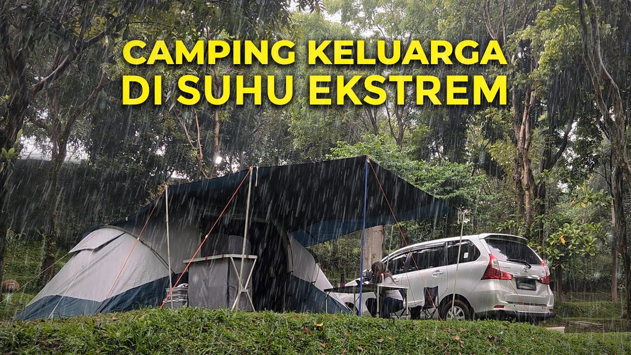 Camping Keluarga di Waktu Hujan, Dinginnya Terasa Ekstrem || ASMR Camping