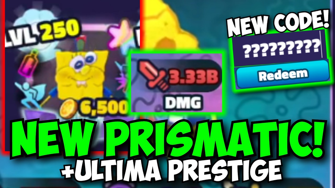 [CODE] NEW #1 OP PRISMATIC SPONGEBOY DOES 3.3 BILLION DMG EACH!