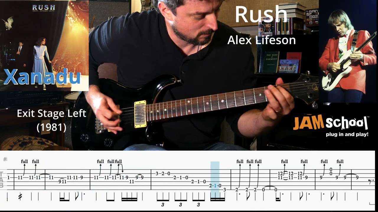 Rush Xanadu Alex Lifeson Guitar Solo with TAB