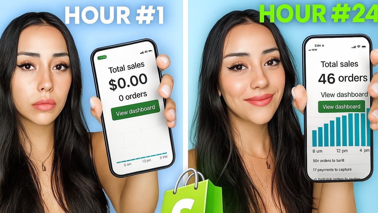 I Tried Shopify Dropshipping For 24 Hours ($0 to $1K Challenge)