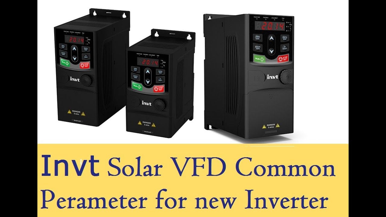 INVT GD100 Series Solar Pump Controller Basic {Common) Parameter