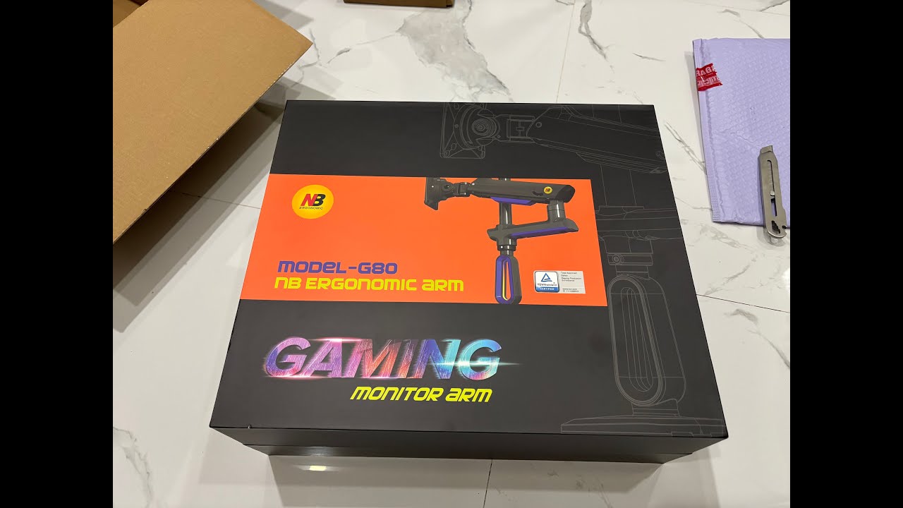 NB Ergonomic Monitor Arm 32in - 60in Monitor | Max Load 20kg VESA 75/100mm -【Unboxing】#TechContent