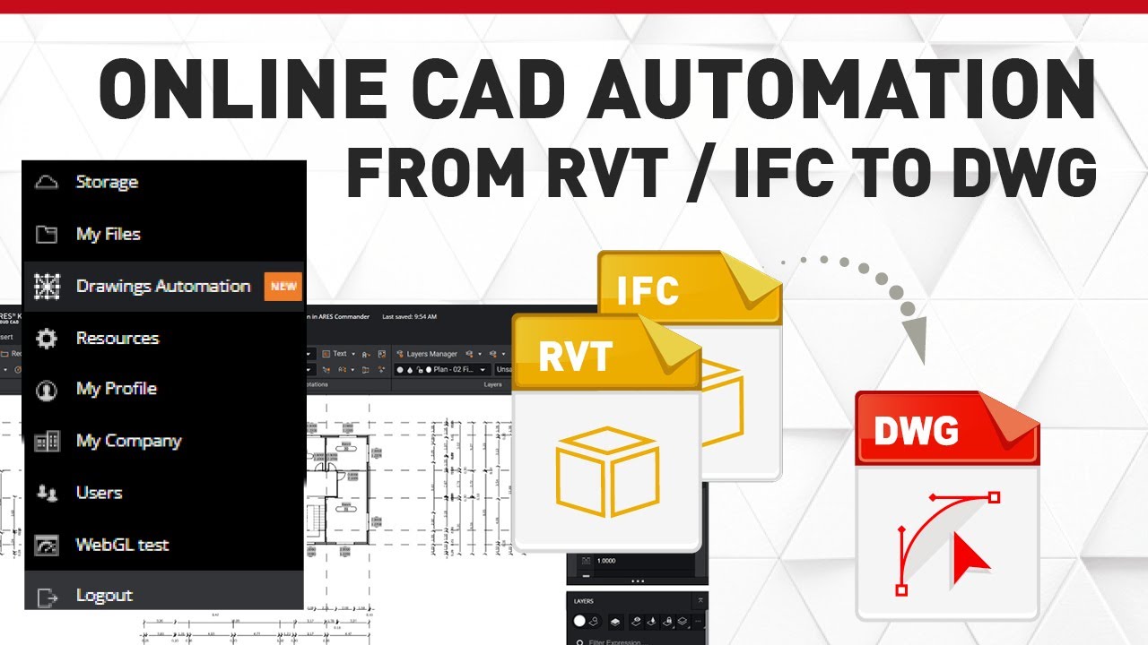 Online DWG Drawings Automation for BIM - Auto-Drawings from Revit & IFC with ARES Kudo