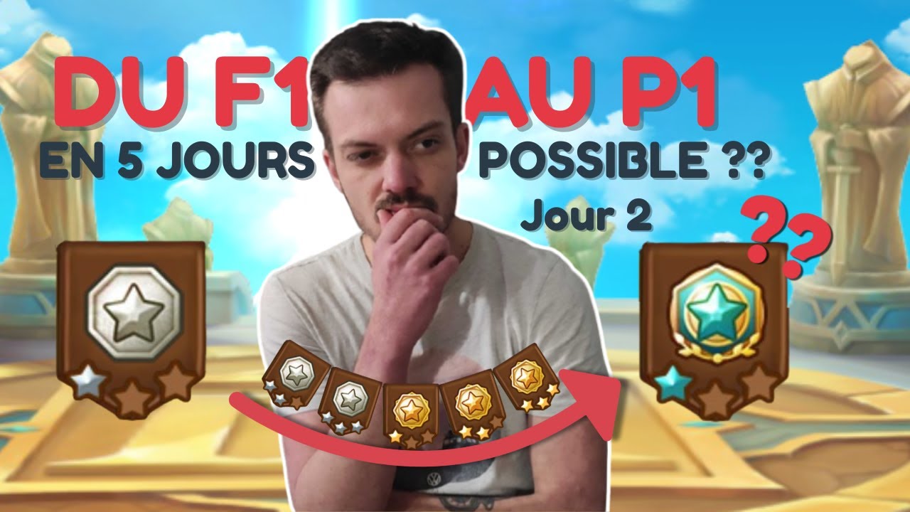 DEFI 5 JOURS F1 JUSQU'A P1, ON TUE LE LADDER en jour 2 !! (summoners war)