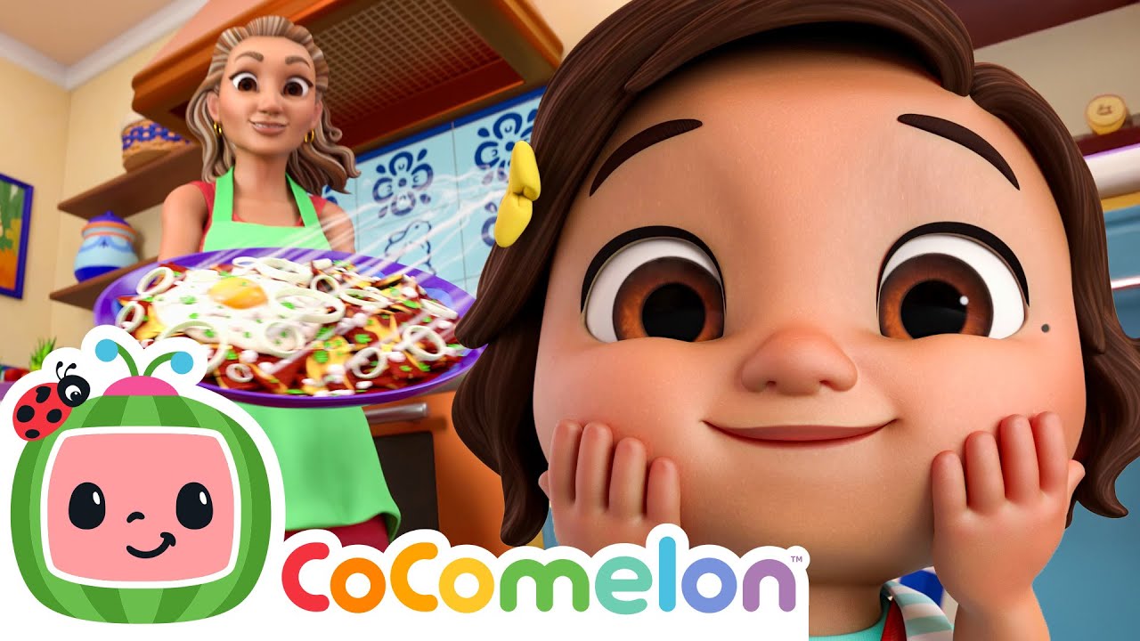 Breakfast with Grandma | Desayuno con la abuela | Cocomelon Nursery Rhymes for Kids