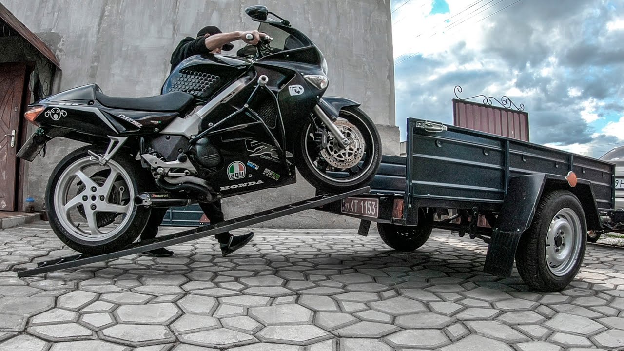 Трап для погрузки / разгрузки мотоцикла.  Loading ramp for motorcycle(ENG subs)