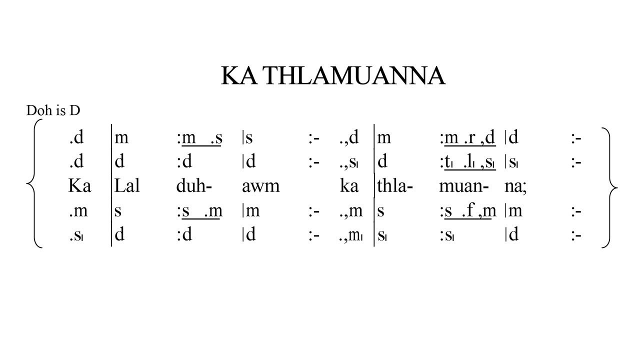KA THLAMUANNA (SATB) || Tonic Solfa Lyric Video