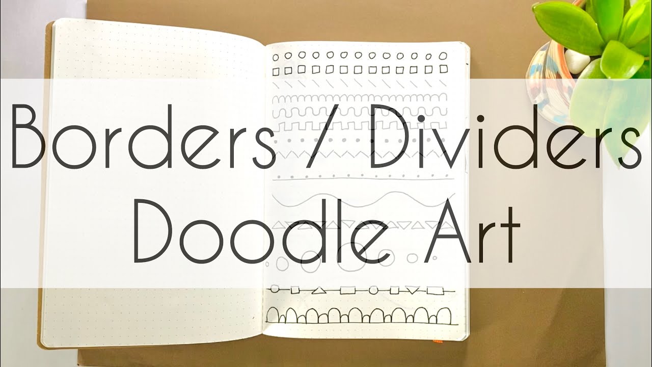 7 types of Borders or Dividers Doodle Art | Easy doodling tutorial | For Planner or Journal’s