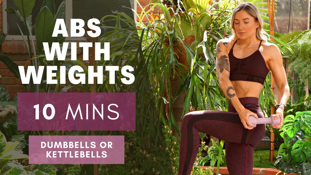 10 MIN weighted ABS Workout | 10 BEST Exercises for ABS | Dumbbells or Kettlebells | At Home | 4K