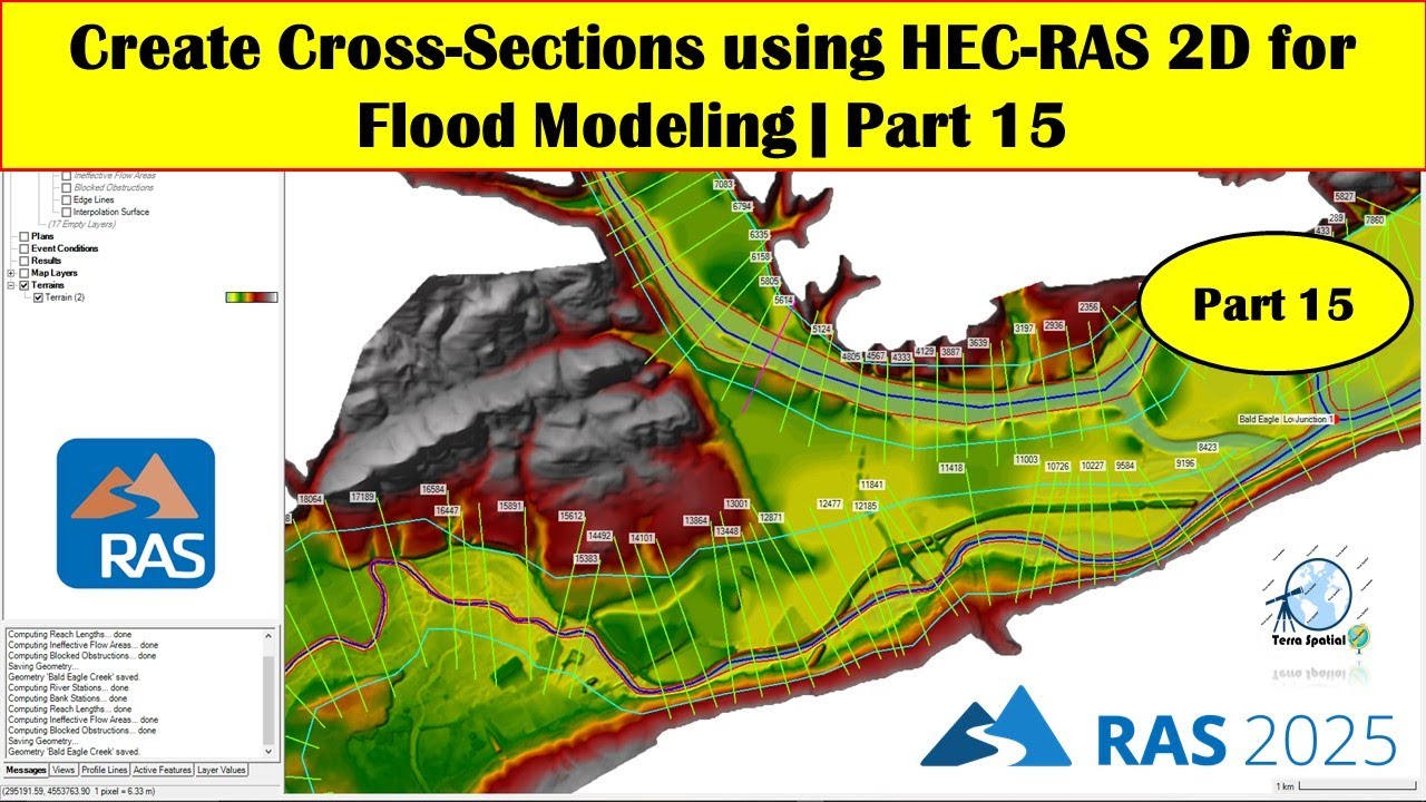 Create Cross-Sections using HEC-RAS 2D for Flood Modeling | Part 15