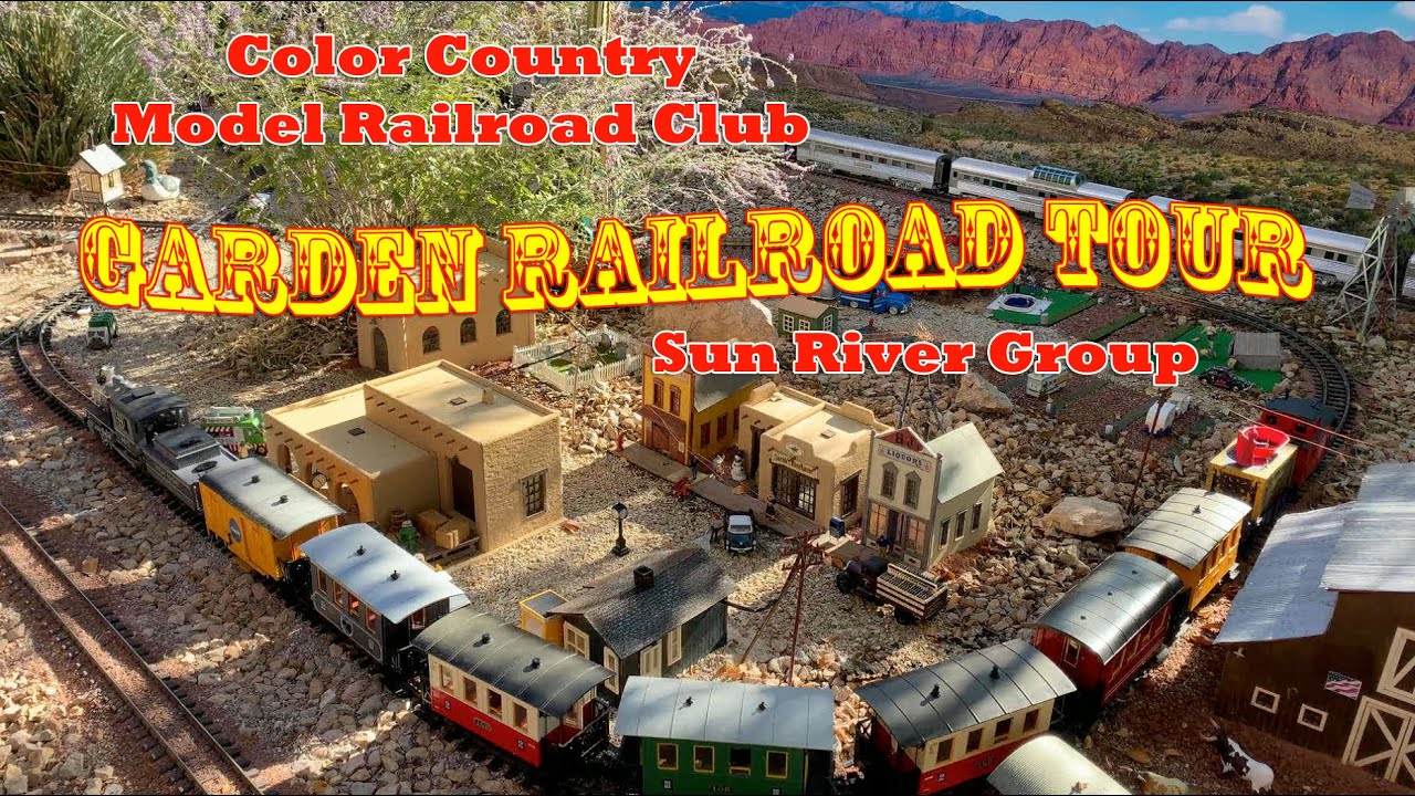 Sun River Garden Railroad Open House - Color Country Layout tours part 1