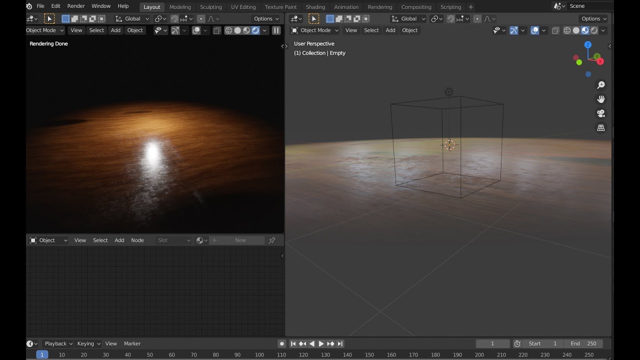 how to make an infinite floor in blender