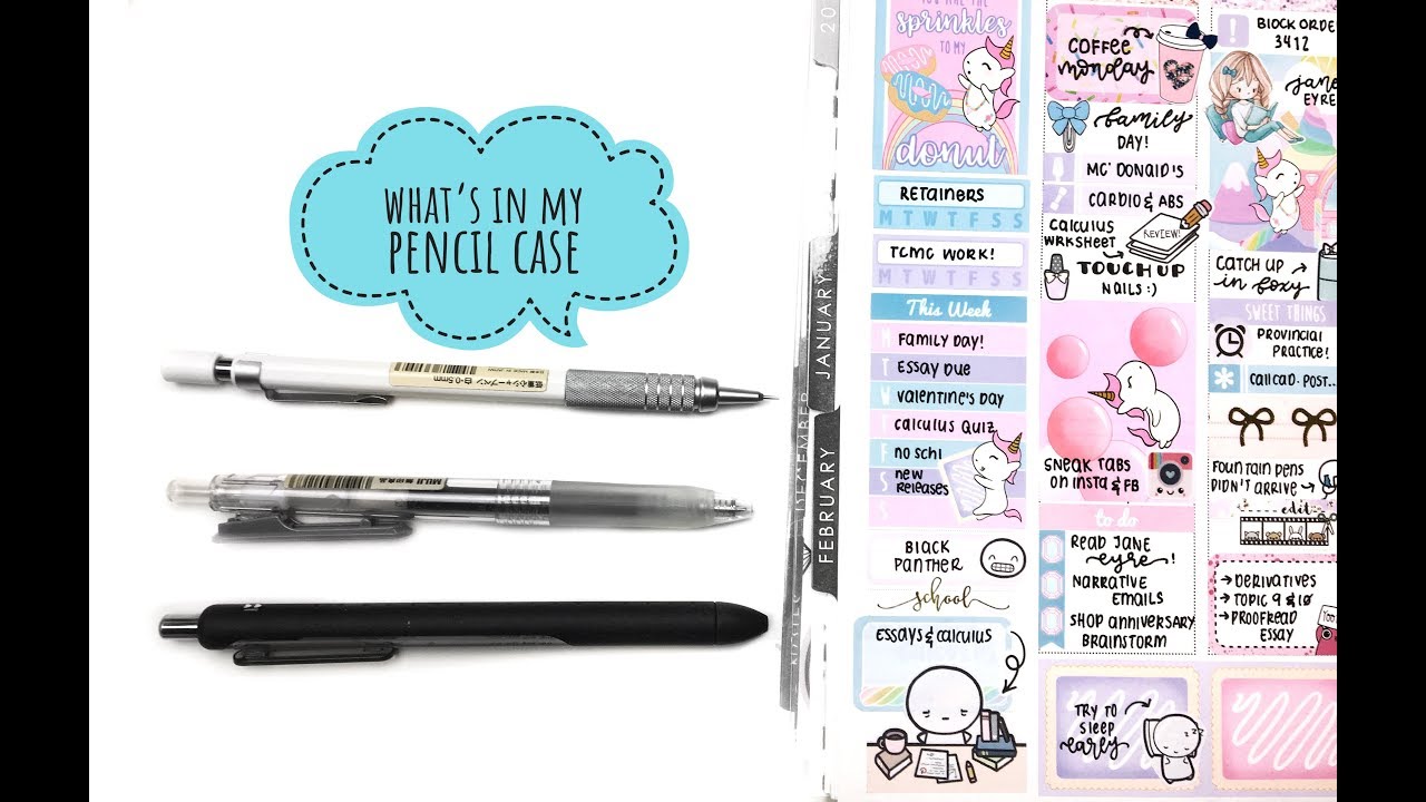 my favourite pens / what's in my pencil case!