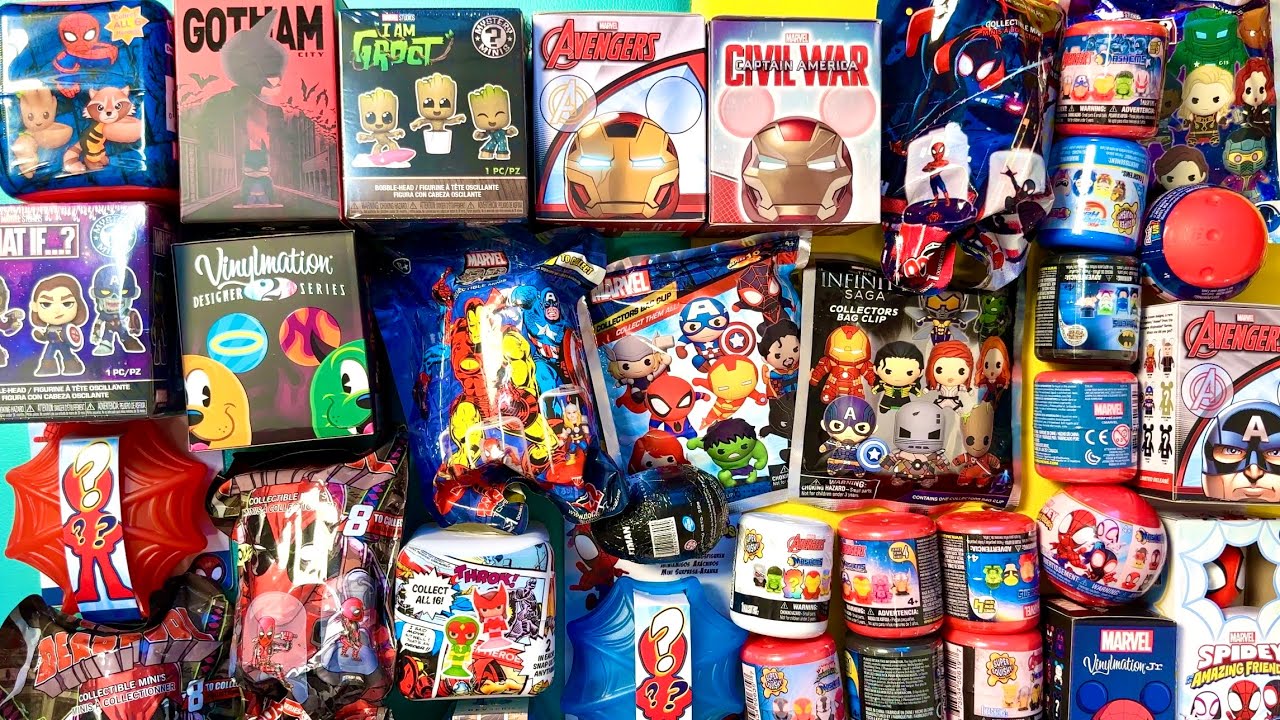 ASMR MARVEL MYSTERY BLIND BOXES | OPENING OVER 35 Blind Surprise Toys