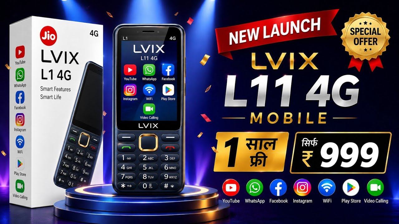 Best 4G Phone 2026⚡LVIX L 1 4G unboxsing⚡Jio Phone f320b unboxsing⚡ new 4G keypad phone 2026 
