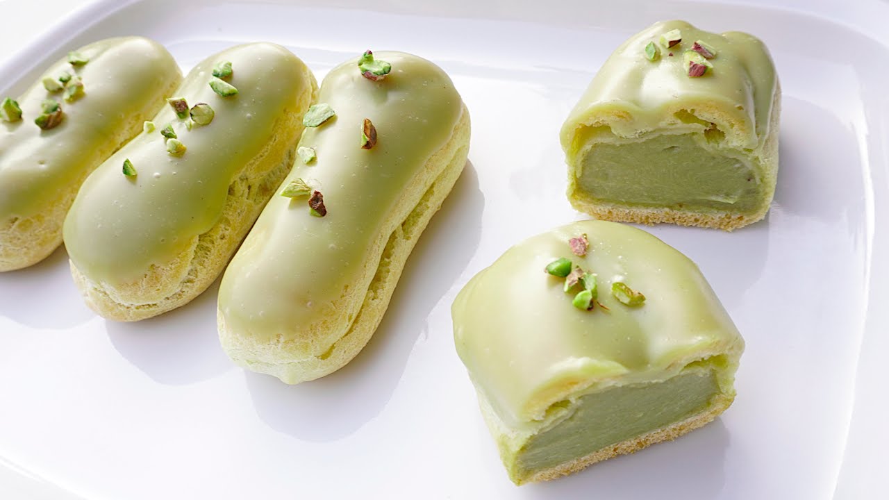Éclair al pistacchio - Pistachio Éclair |ASMR| cakeshare
