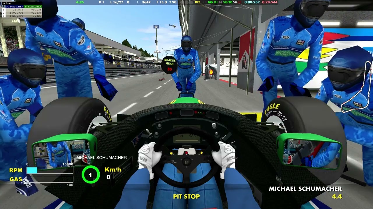 GP4 1994 Benetton B194 Monza circuit Mod v4.2, new Engine Sound Ford Zetek-R V8 Schumacher