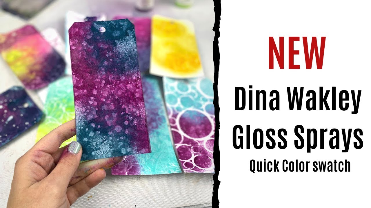 Dina Wakley gloss sprays | Gloss spray color swatch