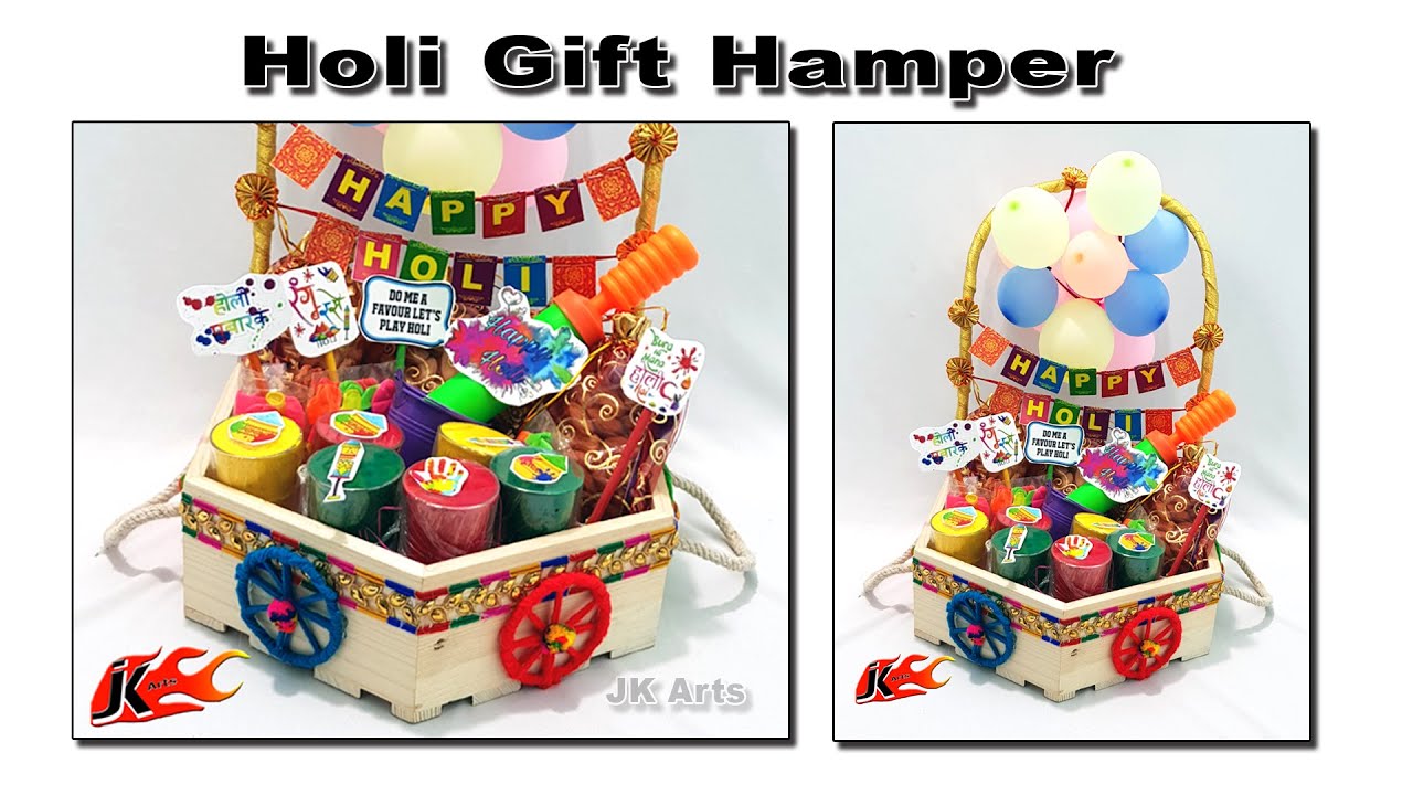 Holi Festival Gift Hamper | Holi  Color Platter | How to make | Holi Gift Ideas | JK Arts 1856