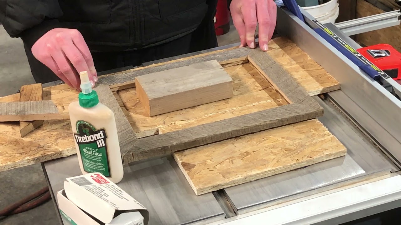 Building a barn wood picture frame