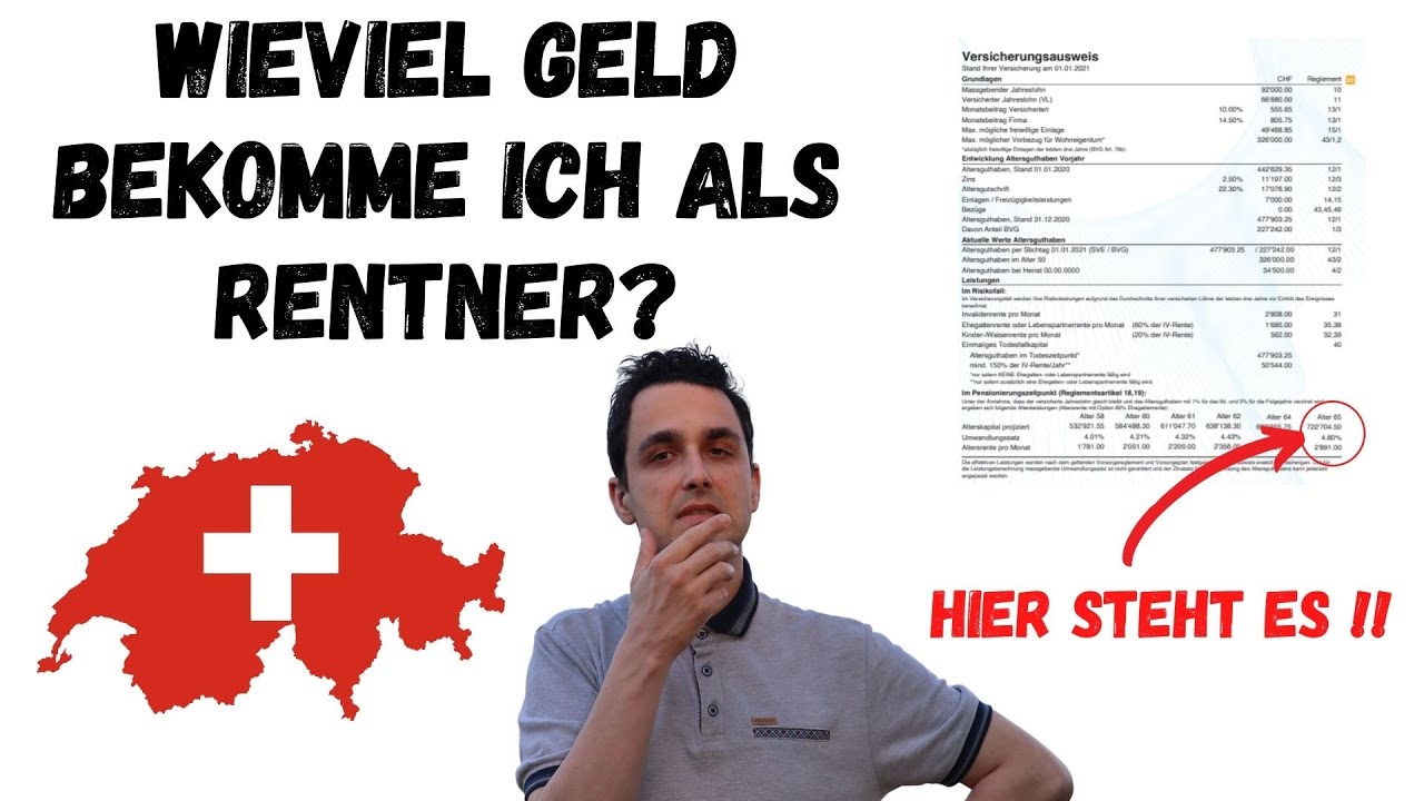 Pensionskasse: Schweizer Versicherungsausweis einfach erkl&auml;rt! 💸 Das bekommst du als Rentner/in!