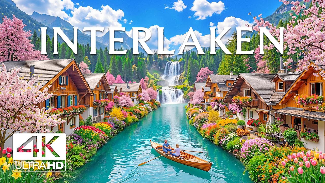 Interlaken 4K | Unreal Alpine Beauty on Earth – Turquoise Lakes, Green Valley & Quiet Mountain Towns