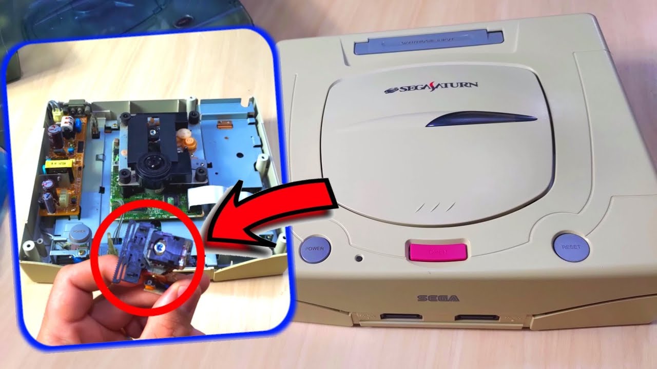 SEGA SATURN lendo até disco de Makita / Troca da Unidade Ótica