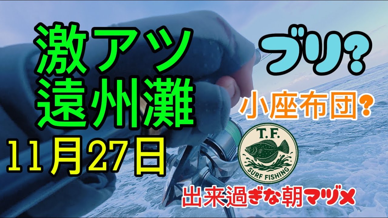 できすぎな朝まずめ。ブリ？小座布団？激アツ中だろ遠州灘。笑笑