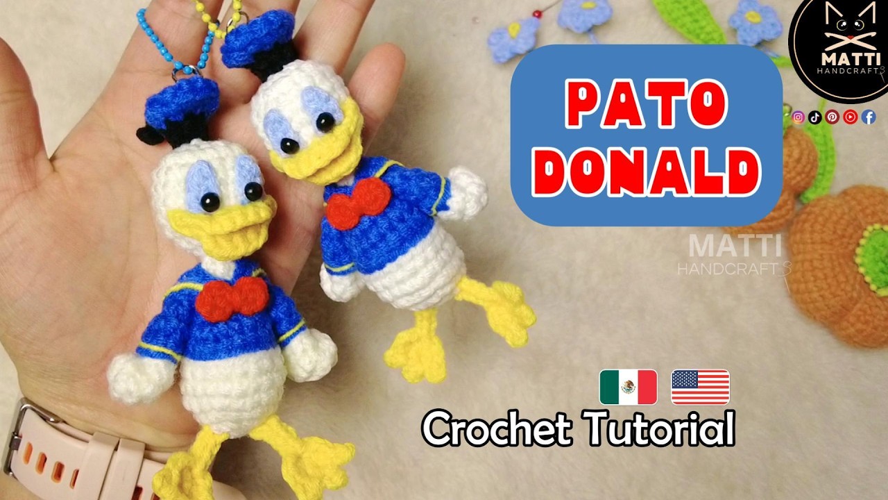 🧶 Pato Donald Amigurumi  | Súper Tierno y Fácil de Tejer | Crochet Tutorial Paso a Paso #crochet