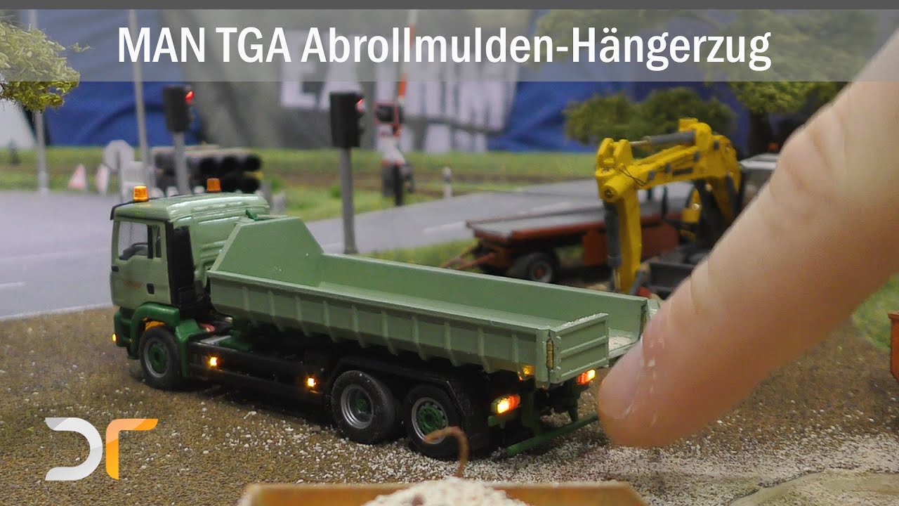 MAN TGA Abrollmulden-Hängerzug - Geiger | RC 1:87