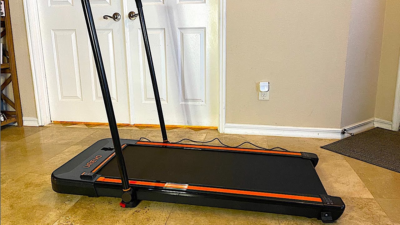 We got a compact Under Desk Treadmill- Urevo Strol Lite 2-in-1 Under-Desk Treadmill