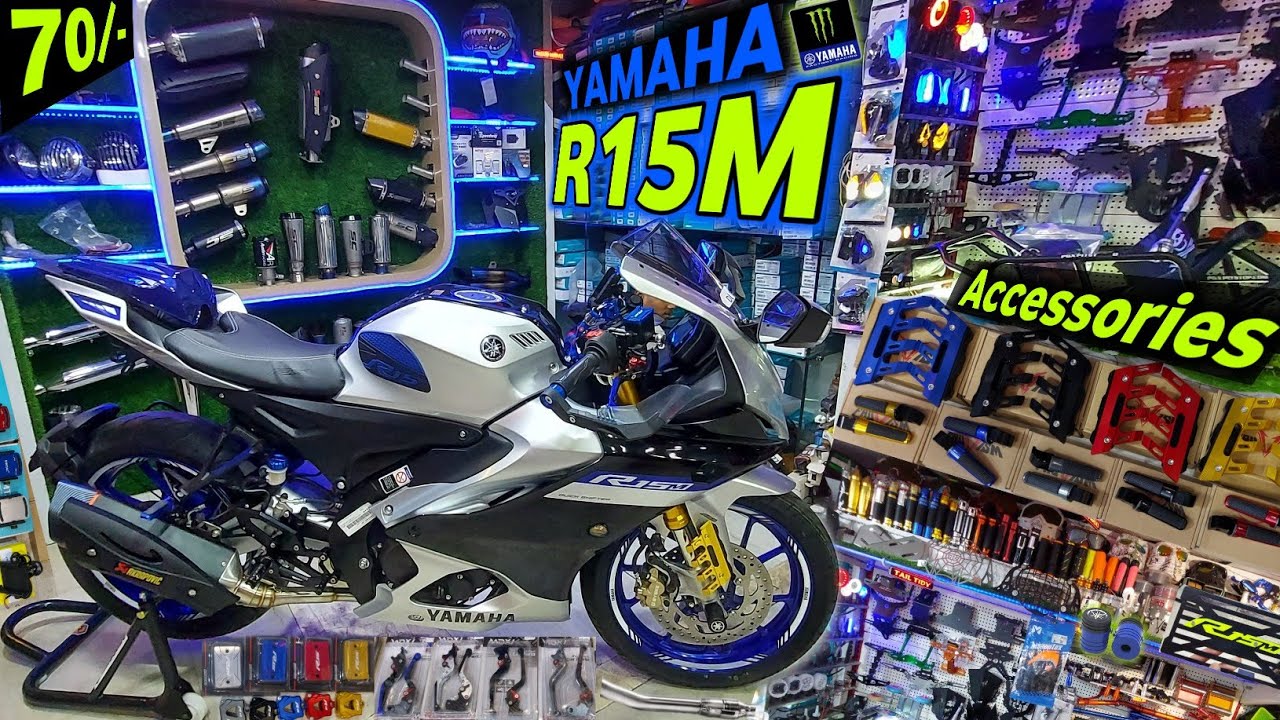 Yamaha R15M Accessories🔥 | Sports Bike Accessories | R15M Aftermarket Accessories #R15M #Accessories