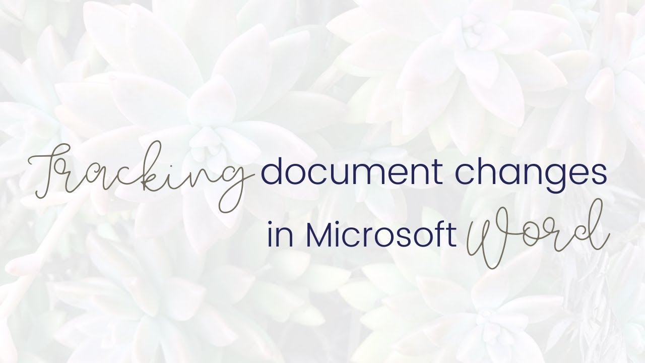 Tracking document changes in Microsoft Word