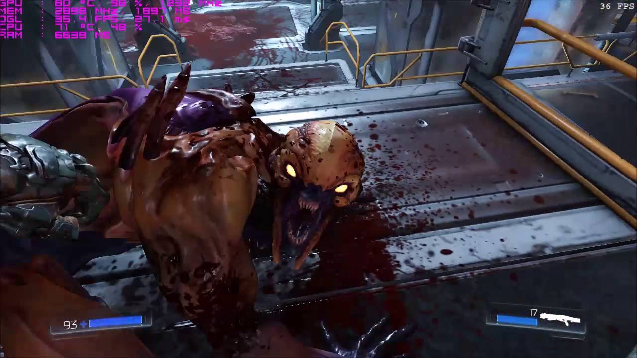 Doom (2016) on the i3 Alienware Alpha R1