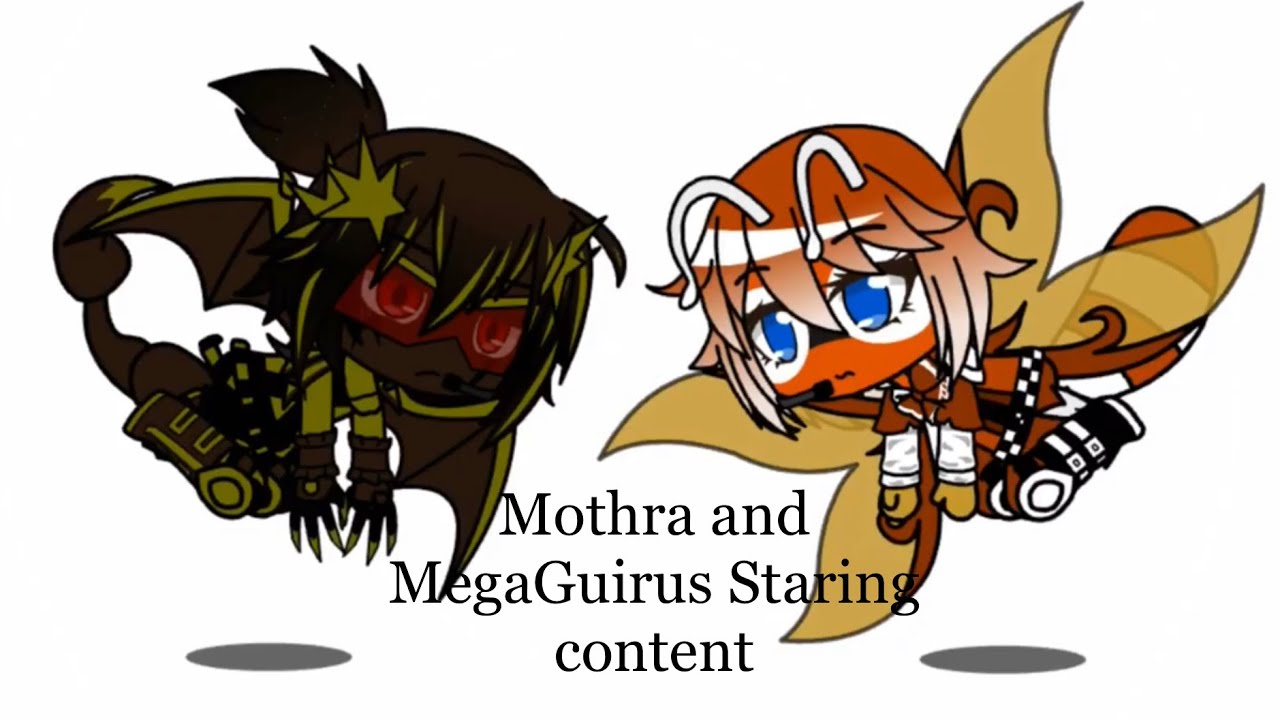 Mothra and MegaGuirus Staring Contest (Funny) || Gacha club version ||
