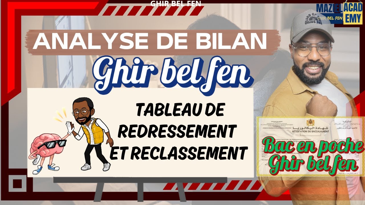 Analyse de bilan (vidéo 01) : TABLEAU DE REDRESSEMENT ET RECLASSEMENT