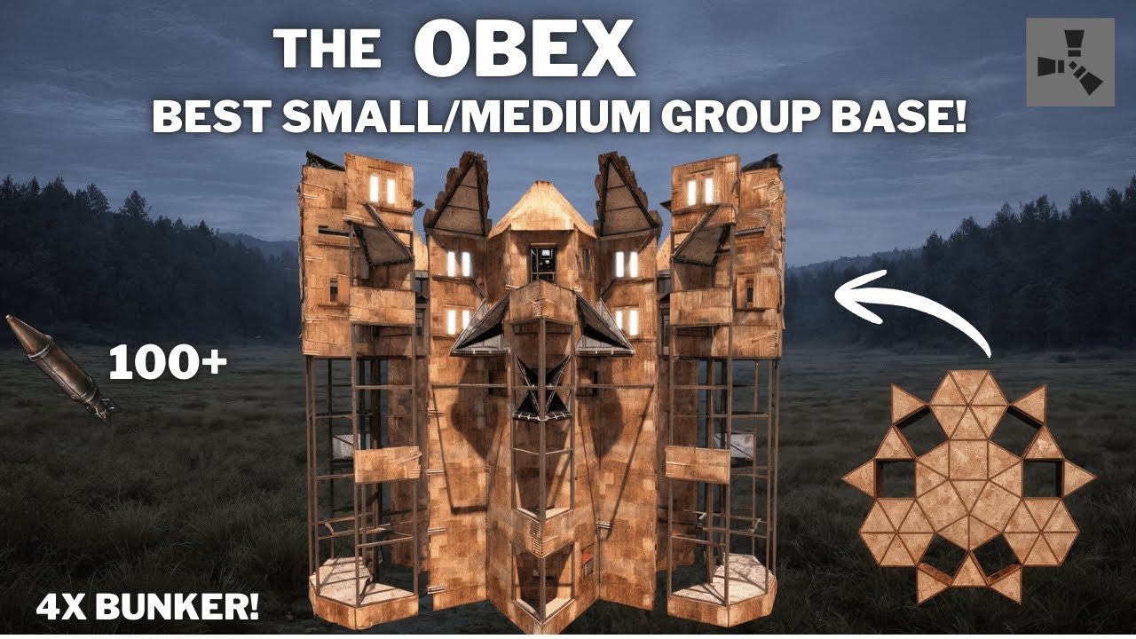 THE OBEX&bull;SMALL/MEDIUM GROUPBASE&bull;4X BUNKERS&bull;HUGE OPENCORE&bull;SHIELD WALL&bull;OFFLINE PROTECTION&bull;RUSTBASE 25