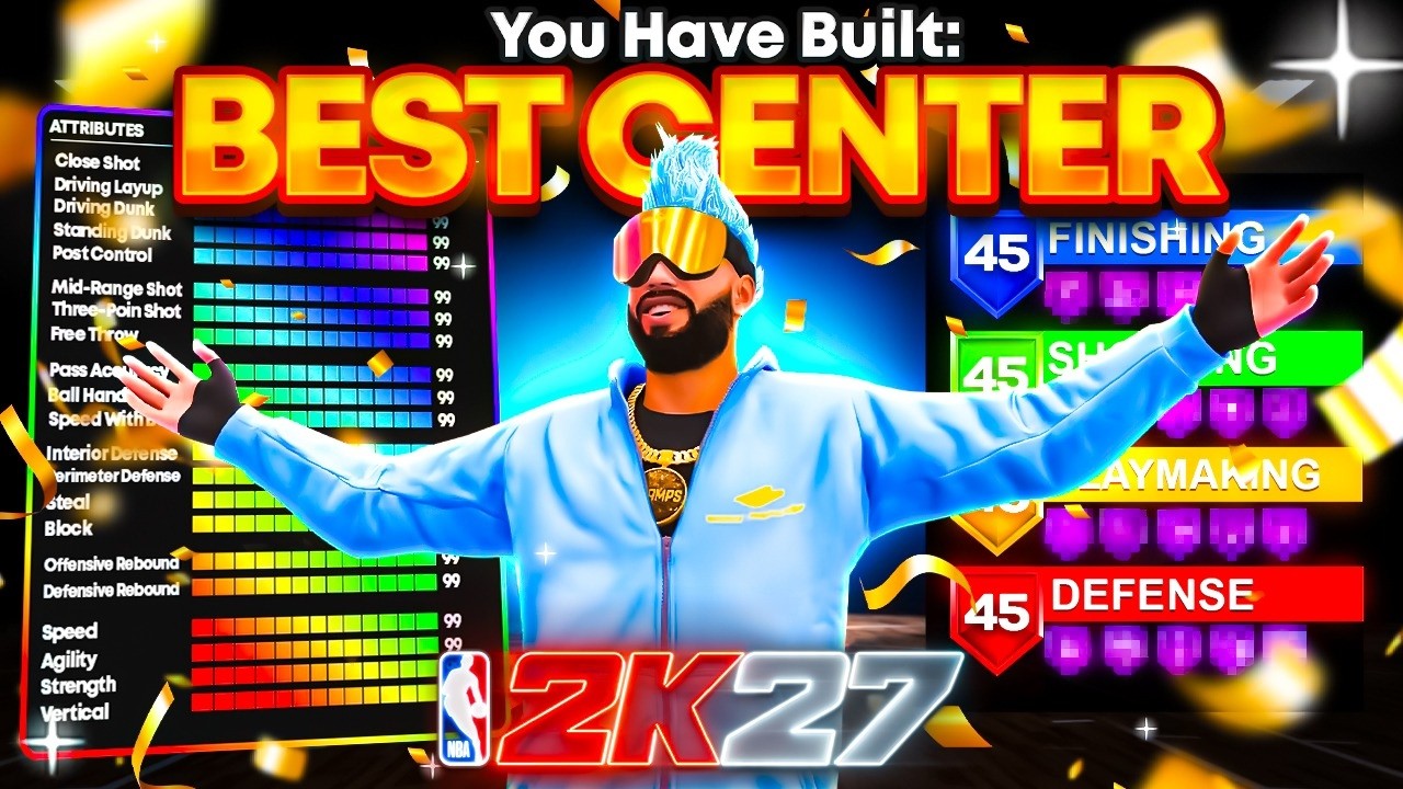 BEST ALL-AROUND CENTER BUILD in NBA 2K27 - DEMIGOD 6'8 STRETCH BIG BUILD 2K27