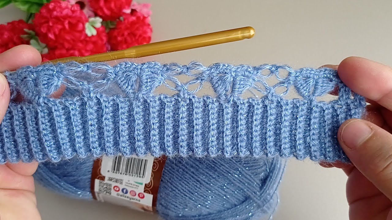 Sadece2sıra! çok basit Tığ işi kelebek modeli yelek etol şal modeli✔️CrochetstitchСтежок крючком