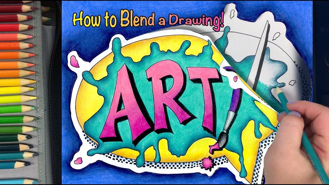 How to Blend a Drawing with Crayola Colored Pencils : Pop Art Sticker