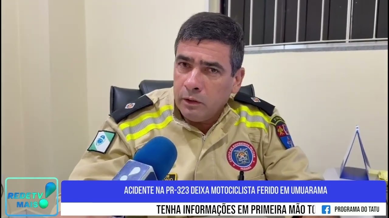 Acidente na PR-323 deixa motociclista ferido em Umuarama