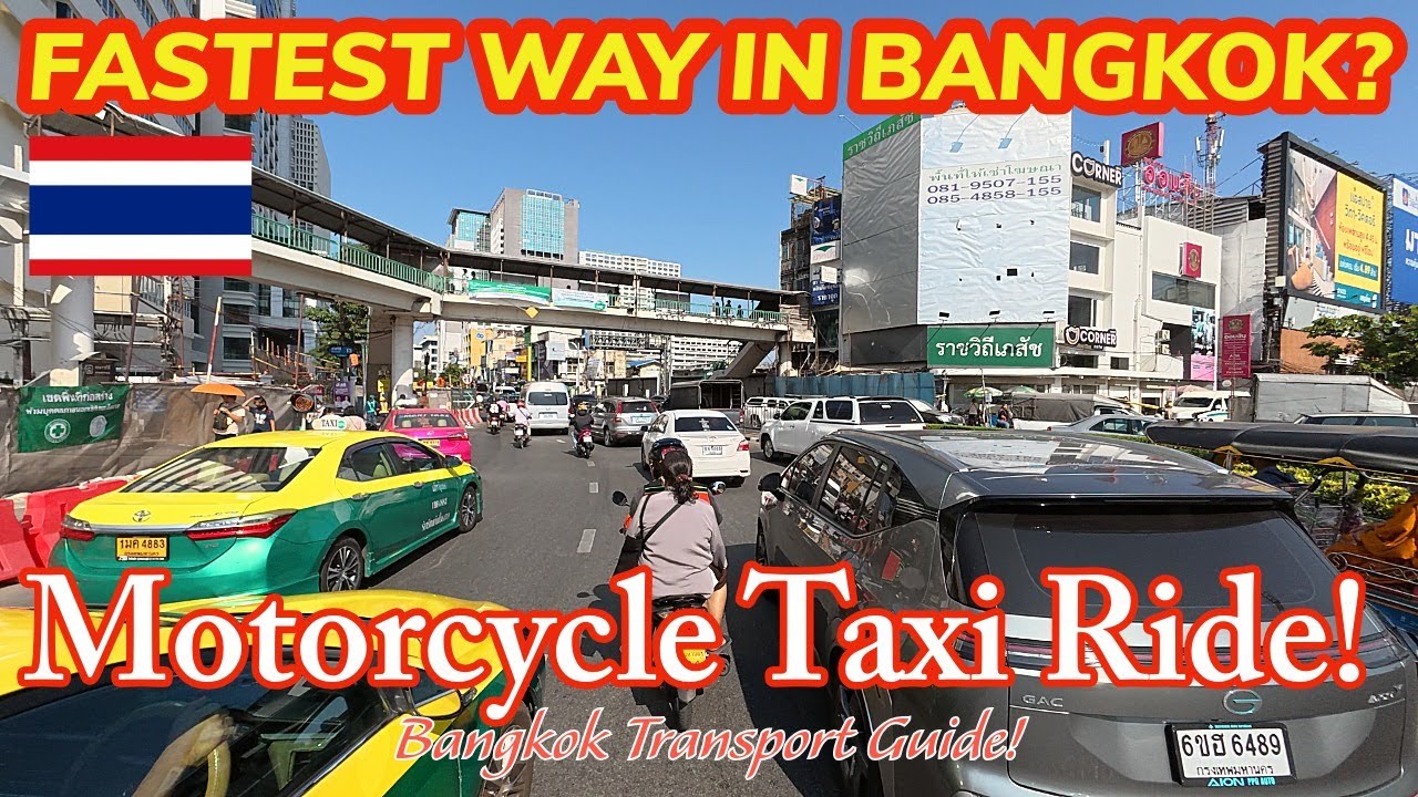 Motorcycle Taxi in Bangkok 🇹🇭 Victory Monument to Rama Hospital | Fastest Way to Travel?