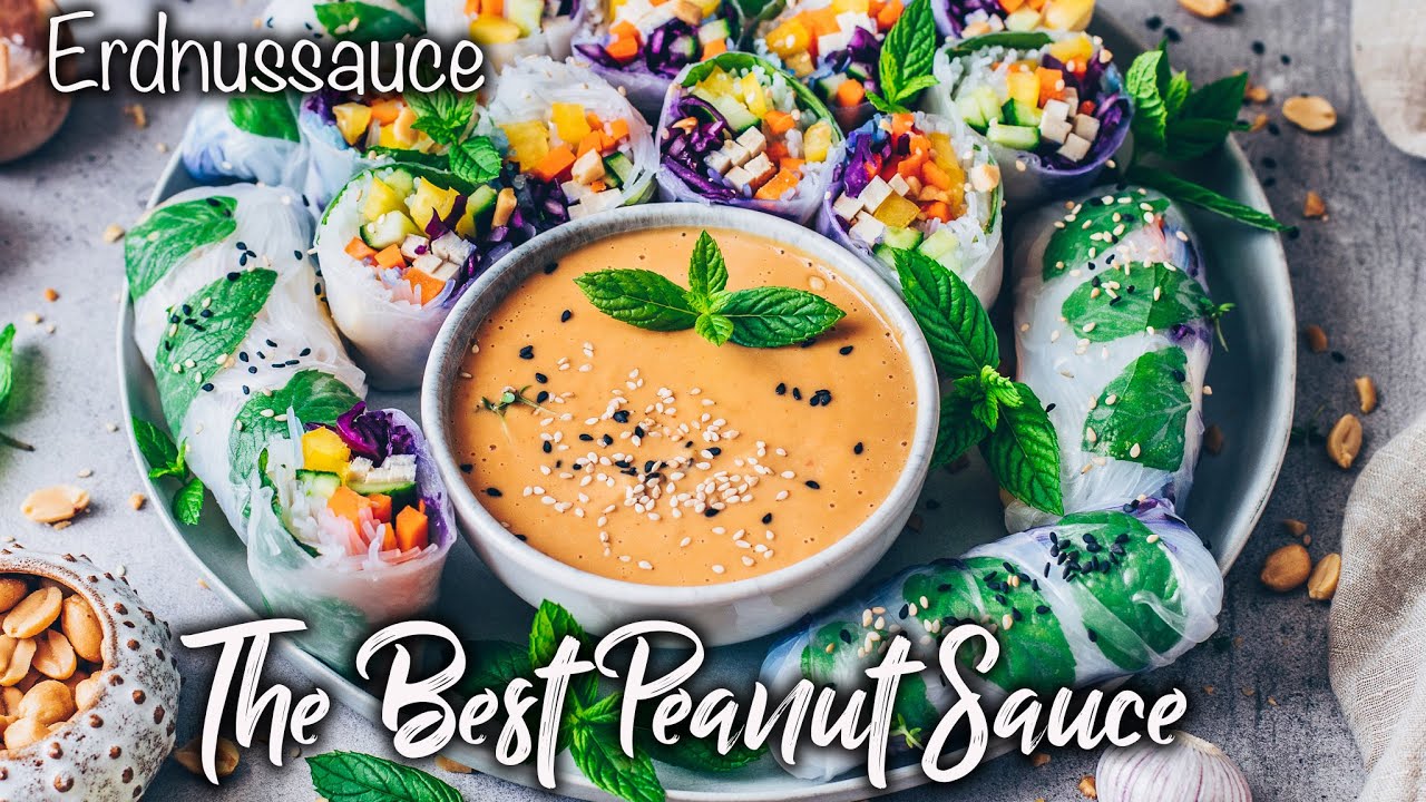 Die beste Erdnusssauce *Einfaches 3-Minuten Rezept* Perfekt zu Sommerrollen!