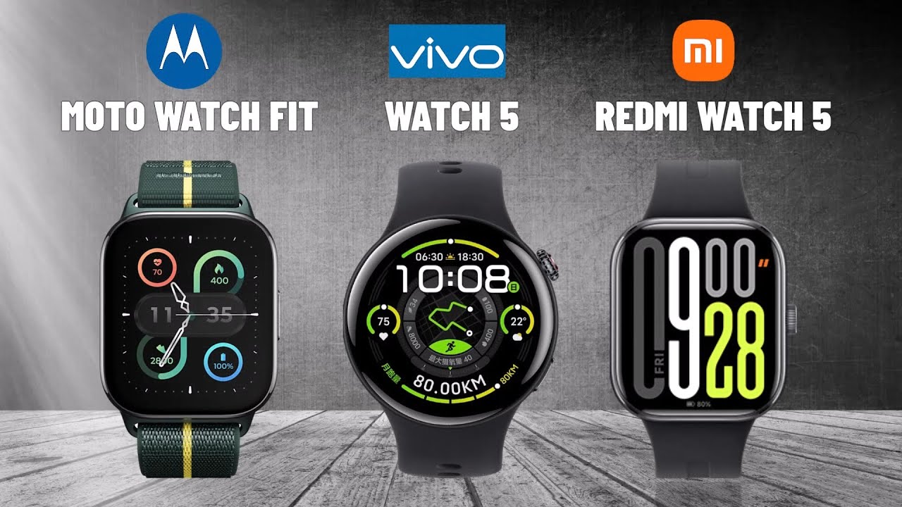 Motorola Moto Watch Fit VS vivo Watch 5 VS Redmi Watch 5